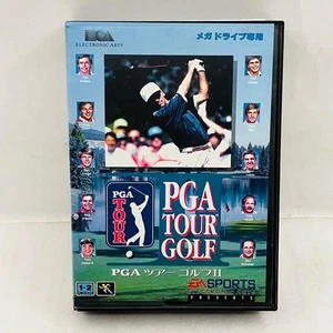 PGA Tour Golf II Sega Mega Drive Japan EA Sports 1993 Complete Tested Excellent - Picture 1 of 13