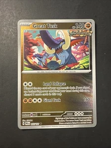 2025 Scarlet Violet Prismatic Evolutions Reverse Holo Foil Great Tusk 55 /131 - Picture 1 of 2