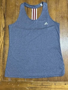 Adidas Gray Blue Color Women's Racerback Tank Top Size Large Activewear - Picture 1 of 3