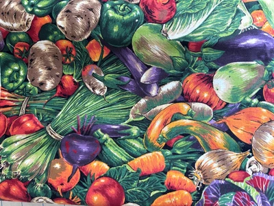 VIP Cranston Joan Messmore Vegetables Quilting Cotton Fabric 2.25 Yards 44" Wide - Image 1 of 3