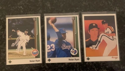 NOLAN RYAN Card Lot 1989 UPPER DECK (3 DIFFERENT)...............NM-MT - Image 1 of 2