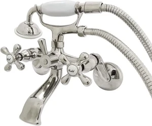 Kingston Brass KS266PN Kingston Clawfoot Tub Faucet, 7-3/16" Spout Reach - Picture 1 of 9