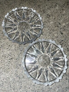 Alemania Occidental Hecho para Casa de la Princesa Plomo Cristal Posavasos Bávaros Conjunto De Colección 2 - Imagen 1 de 3