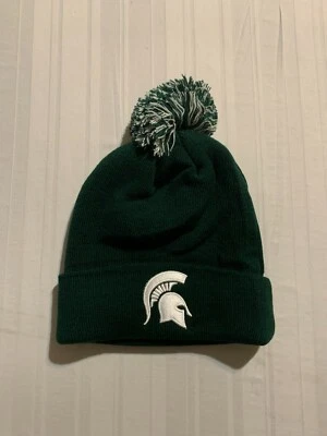 Michigan State Spartans Zephyr NCAA Knit Beanie Green Winter Ski Cap Hat New - Image 1 of 2