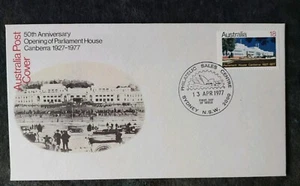 50th Anniversary Opening Parliament House Canberra 1977 APC FDC POST - Picture 1 of 2