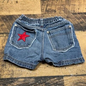 Mary-Kate and Ashley Kids Denim Shorts with Red Star Patch Girls Size 6 - Picture 1 of 7