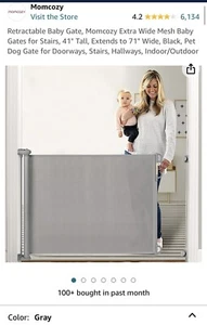 Baby Proof Kit: (4) Momcozy Baby Gates and (2) Roving Cove Edge Corner Protector - Picture 1 of 10
