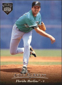 1995 Upper Deck Electric Diamond Florida Marlins Baseball Card #353 John Burkett