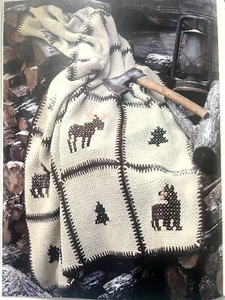 Rustic Warmth Afghans to Crochet & Knitting Knit Patterns Books 11 Cozy Designs - Picture 1 of 12