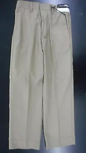 Pantalones de vestir delanteros planos caqui para bebés/niños pequeños/niños tallas 24Mth - 22 - Imagen 1 de 4