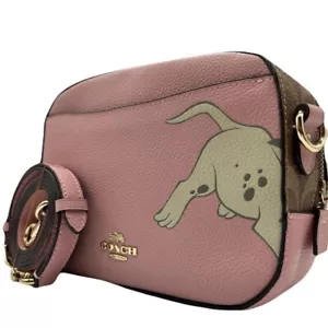 Borsa a tracolla Coach Disney 101 Dalmatians in pelle BLOSSOM IMAOM rosa buona JP - Foto 1 di 9