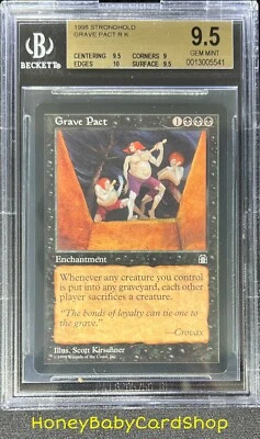 MTG Stronghold 1998 Grave Pact BGS 9.5 GEM MINT English STH Rare - Image 1 of 4