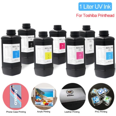 Tinta de cura UV 1000 ML/garrafa para Toshiba Tec CE2 CE4 CF3 CF3R CF1 CF1L CF1XL CA4  - Imagem 1 de 4