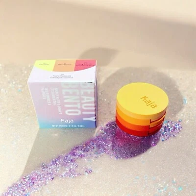Kaja Beauty Bento Bouncy Matte & Shimmer Trio In 06 Poppy Champagne New In Box - Image 1 of 4