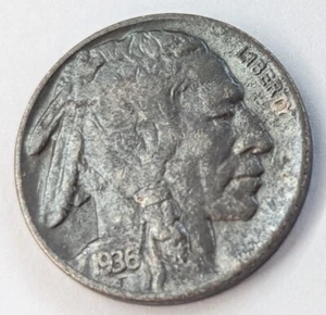 1936 D  BUFFALO NICKEL US MINT NICE COIN BN090 - Picture 1 of 2