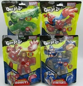 Heroes of Goo Jit Zu Marvel HULK SPIDER-MAN IRON MAN CAPITÁN AMÉRICA Set 4 - ¡NUEVO! - Imagen 1 de 10