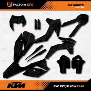 Blackout 6 Nights Graphics Kit fits KTM 13-16 EXC EXC/F XCW 125 250 300 450 - Picture 1 of 5