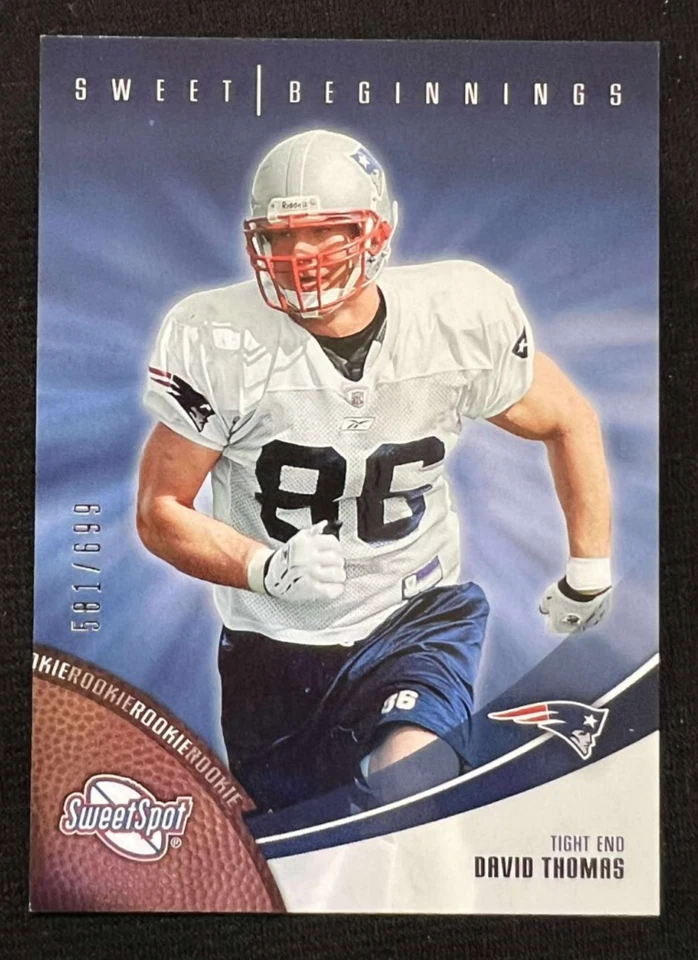 DAVID THOMAS Patriots 2006 Upper Deck Sweet Spot Beginnings #134 RC #581/699 - Image 1 of 1