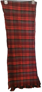 Gap Rectangle Scarf Unisex Red Multi Colored Cotton Plaid Vintage 74 X 14 s6 - Picture 1 of 4