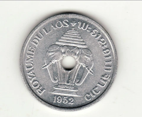 LAOS 20 CENTS  ALU 1952 Cover