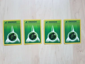 Pokémon Karten Set:4 x 99/102 Pflanze Energie / Erste Edition 1999 - Bild 1 von 2