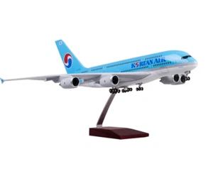 Aircraft1/160 KOREAN AIR PLANE A380 LED Voice Passanger Plane Airplane Model - Picture 1 of 8
