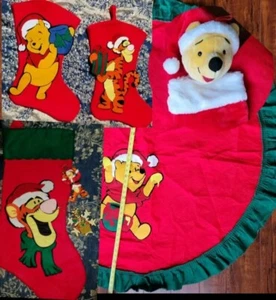 Winnie The Pooh Christmas Lot -Tigger Ornament- Christmas Stockings - Tree Skirt - Picture 1 of 18