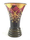 AMETHYST GLASS WITH GOLD VASE BEAUTIFUL VINTAGE PERFECT CONDITION  'REDUCED'