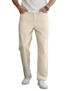 Men Solid Color Patch Pocket Straight Loose Casual Pants NEW - Picture 1 of 14