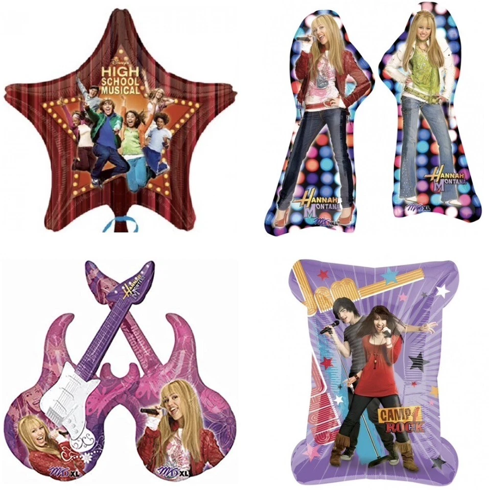 HSM High School Musical  Hannah Montana Guitar XL Foil Mylar Balloons - Image 1 of 1