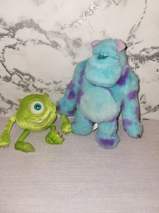 Monsters Inc Sulley And Mike Wazowski Soft Plush Toy Bundle Monsters University - Picture 1 of 5