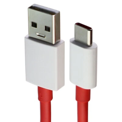 OnePlus (3.3-Ft) 1m USB to USB-C Charge and Sync Warp Cable - Red/White (D287) - Image 1 of 3