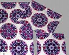 Jakson Medallion Rosettes Purple Pink Velour Decorative Hand Towel Nwot Disc