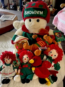 1998 Snowden 24” & 7 Friends + Raggedy Pair 8”. Vogel Hund gebraucht 🎄 - Bild 1 von 9
