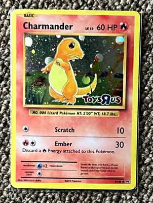 CARTÃO PROMOCIONAL POKEMON CHARMANDER 91/108 HOLO TOYS R US QUASE PERFEITO - Imagem 1 de 2