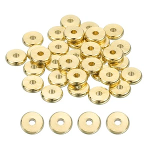 60 Pcs Flat Round Spacer Beads 8mm Brass Heishi Beads for Jewelry Making - Picture 1 of 6