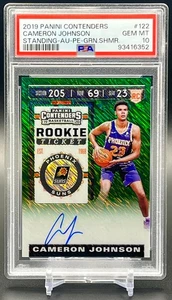2019 Cameron Johnson Contenders Green Shimmer Auto PSA 10 RC Rookie Ticket #122 - Bild 1 von 2