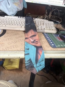 Vintage Elvis Presley Silk Necktie - Navy - Picture 1 of 2