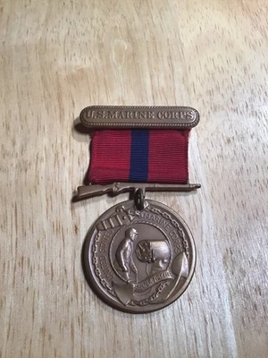 Medalla de Buena Conducta Original Segunda Guerra Mundial USMC Cuerpo de Marines de los Estados Unidos Segunda Guerra Mundial Premio de Colección Foto 1 de 2