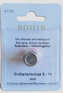 Bohin Silicon Thimble with Steel Top Size Small RED Blister Pack - Picture 1 of 4