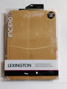 iPad Air Case Incipio Lexington Hard Shell Folio Kickstand Tan/Pink *New In Pkg. - Picture 1 of 11