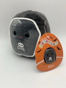 Squishmallow Plush Alva Casket Halloween Exclusive Tombstone Coffin 5" NEW NWT - Picture 1 of 5