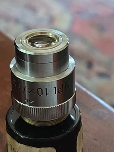 Leitz Wetzlar NPL 10x / 0,20 Infinity Mikroskop Objektiv Made in Germany - Bild 1 von 2