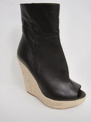 NUEVO Y EN CAJA $1195 SERGIO ROSSI BOTAS DE CUERO NAPA GENUINO MARRÓN MUJER TALLA 9 Foto 1 de 4