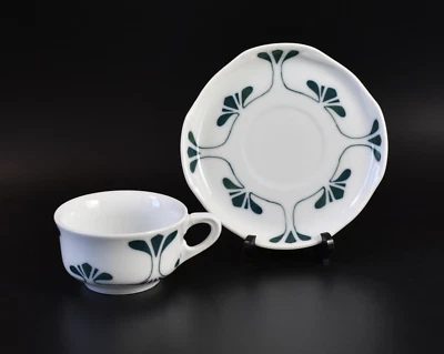 PBM Jugendstil Porzellan Mokkatasse Burgau Ferdinand Selle Dekor Agnes - Bild 1 von 4