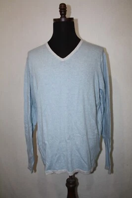 Nuevo con etiquetas Suéter Pullover Robert Barakett Talla XL Azul Claro Algodón Sutterburn Cuello en V Foto 1 de 4