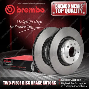 2x Rear Brembo Co-cast Disc Brake Rotors for Mercedes Benz C-Class A C S W 205 - Picture 1 of 5