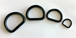 5 x D-Ring, Stahl, schwarz 1", ca. 27x22x5,2mm - Picture 1 of 1