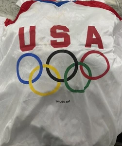 Vintage 90's USA OLYMPICS Mesh Hockey Jersey GENERAL MILLS Promo Size XL - Picture 1 of 4