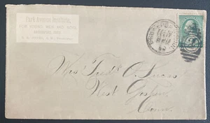 1890 Bridgeport CT USA Advertising Cover To Goshen Park Ave Institute - Picture 1 of 2